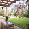 Inne zaopatrzenie ptaków Urocze dzwonki wiatru wiszące podajnik kolibry z kształtem kwiatu porty karmienia 6 piłek na ogrodowe ogrodowe patio