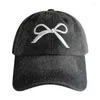 Caps de bola Bordado adulto Bowknot Baseball Travel Gathering Hat para ciclismo acampamento