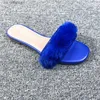 Slippers Furry Womens Shoes on Offer 2024 Summer Footwear Bling Crystal Ladies Luxury Flat Outside Non-slip Slides for Female H240416 10SO