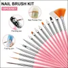 Ensemble en acrylique Kit de manucure complet Liquide de paillettes en poudre pour Nail Art Clipper Tool Brush Decoration 240416