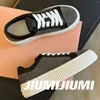 Casual Shoes 2024 S JIUMIJIUMI Handmade Solid Sweet Platform Lace-up Canvas Street Style Woman Flats BlingBling Crystal