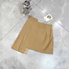 Skirts designer Nanyou Zhi 2024 Early Spring New Fashionable Irregular Pleated Half Skirt Classic Slimming Metal Belt Short ON4U