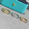 Tiffanyring modemärke designer tiffanybracelet tiffanyjewelry t hem precision hög kvalitet dubbel ring klassisk smidig mode hundra torn