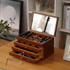 Schmuckbeutel große Größe Holz Aufbewahrungsbox Schubladen Ring Halskette Boxen Organizer Hülle Ohrringe Display Armädels Tablettzubehör Zubehör