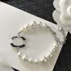 Designer Bracelets Women Bangle Designers Jewelry Big Small Pearl Silver Chain Brand Double Letter Wristband Cuff Chain Lovers Gift Fashion Classic Accessory