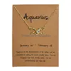 Colliers pendants style de conception accessoire minimaliste 12 Constellation Zodiac Sign Collier Horoscope Jewelry Galaxy Libra ast otefu