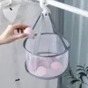 化粧ブラシ乾燥ラック吊りバスケットバスケットビューティー卵ネットバッグハング可能なブラシストレージオーガナイザー
