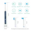 Rotary Electric Toothbrush with Base Rechargeable Dental Automatic High Frequency Vibration Tartar Stains Remove Teeth Whitening 240409