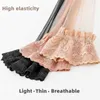 1FIR Sexy Socks Women Sexy Thigh Long Socks Plus Size Stockings Black White Lace Top Over Knee High Elastic Stockings with Silicone Anti-slip 240416