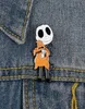 Oil Drop Emaille Skeleton Pins Halloween Grost Cartoon Alloy Broschen für Unisex Schädel Kleidung Rucksack Badge Mode European ACC1183605