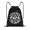 papa The Man The Myth The Legend Father Day Drawstring Bags Gym Bag Hot Lightweight Z12S#