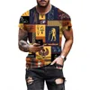 Camisas casuais masculinas 2022 Antigo egípcio Arte Hip Hop Camise