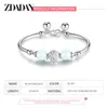 Zdadan 925 Sterling Silver Jade Armband för kvinnor Fashion Jewelry Accessories Gifts 240416