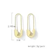 Boucles d'oreilles en peluche simple mini-broche sûre pour les femmes en métal gold couleur instagram style bijoux accessoires
