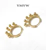 YMYW Trendy Round Design Orecchini a cerchio per donne Orecchini texture in metallo oro Pendientes Mujer Moda Party 20204832842