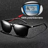 Lunettes de soleil Vivibee Luxury Square Polarise Sunglasses Men Driving Blue Mirror Lens Classic Unisexe Sun Glasses Trends Femmes Shades 24416