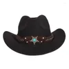 Cintos turquesas cinto de fivela para chapéu de cowboy/tecelagem da banda decorativa para adultos adultos