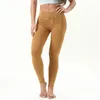 Pantalon féminin sur les femmes Couleur solide Yoga à taille haute avec design de levage de butin