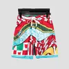 Mäns nya modebrevtryck Swim Shorts Casual Loose Sports Men's Golf Summer Drawstring Standed Beach Pants High Street Trend Hip Hop Bestselling Shorts D9