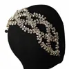Luxury Sier Color Tiaras pannband Full Rhineste Crystal Women Hairbands Wedding Hair Vines Elegant Hair Accors Gifts G70B#