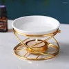 Candle Holders Oil Burner Wax Melt Ceramic Holder Aroma Warmer Spa Yoga Room Meditation Home Decoration Essential