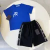 bébé 2 pièces Kid T-shirt Kids Designer Vêtements 1-14 Age Girls Boy Two Piece Set 100% Cotton Summer confortable Breathable Short à manches