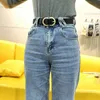Ceintures de chaîne de taille 105 cm ceinture de mode féminine ceinture de boucle métallique simple pour femmes jeans de costume noir accessoires240416