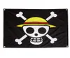 Custom One Piece Straw Hat Pirate Flags Banners 3x5ft 100D Polyester High Quality With Brass Grommets7975057