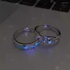 Cluster anneaux insisto-en-étoiles à la tendance couple créatif créatif personnalisé ajusté pour les femmes hommes de douche de douche météore romantique bijoux