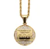 Charmos da moda Men colares de ouro aço inoxidável A última ceia Chain Punk Punk Rock Micro Mens Coloque de joias para 7668990