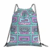 Sac à dos de cassette vintage FI Sacs à cordon portable Sacs à crampons Pocket Pocket Sac Book Babs Sacs pour homme femme S7C4 #