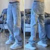 2023 modebyxor denim Pants Streetwear Hip Hop Low Rise Baggy jeans för män Koreanska kvinnor last Punk Clothe 240415