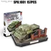 Puzzles 3D 157pcs Armée militaire Cromwell Tank Diy Boy 3d Paper Puzzle Model Toy Y240415