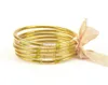 Bracelet de bracelet à glitter à paillettes Fashion Set Bowknot Silicone Friendship Empilable Bangle Set de 5 pour filles2776415