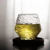 Kreativer Wirbelwindbecher Hitzebeständiges Glas rotierendes Baummuster Whisky Weinkasse handgefertigtes Hammermuster Tee Wasser Tasse