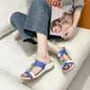 Slippers Women's's Casual 2024 Fashion Summer Hollow Patchwork Sandales Plateforme d'extérieur confortable Flip Flip Flip Femmes