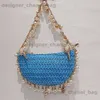 トートズ2023春/夏新しい汎用性Zhen Zhuhai Luocao Woven Bag Handheld Bag Woven Bage Vacate Womens Bag Tide T240416