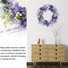 Fleurs décoratives Party de mariage artificiel Garland Hanging Couronnade Décoration de porte de bricolage Natural Purple Lavande Roard Handmade Wreaths Home