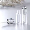 Storage Bottles Full Transparent Square Lip Gloss Refillable Bottle Stock 3ML Glaze Empty Makeup Lipgloss Tube Dispenser