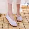 أحذية غير رسمية Veowalk Women Soft Cotton Fabric Flats Ballet Flats Mostice Ballerinas مريحة للسيدات تنزلق على مدرس المشي