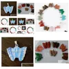 Andere Europa Fashion Natural Stone Butterfly Crystal Charms Fit ketting Mix Style Drop levering sieraden Body Dh8SX