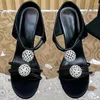 Klänningskor Baeromad Fashion Runway Summer Black Elegant Thin High Heeled Women's Open Toe Round Heavy Diamond Ankle Strap