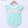 Rompers 2022 Boutique Baby Girl Clothes Smock Nouveau-Born Body de broderie de glace à la main