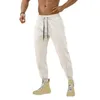 Męskie spodnie fitness Training Spodni boczne paski legginsy luźne sport z kieszeniami na kostkę na siłownię