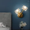 Wandlampe Lesen Nordic Light Schwanenhals Esszimmer Sets Bettkopf Süßes antike Holzriemenscheibe LED -Schalter