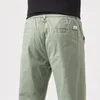 Pantalon pour hommes Coton d'été et mince cheville confortable harem cordon coréen Version coréenne de couleur solide vert clair