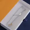18K Gold Silver Bracelet Luxury Flower Letter Chain Bracelet Original Designer for Women Crystal Charm Pendants Wristband Cuff Link Chain Bangle Fashion Jewelry