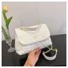 Bags2024 New Small Lingge Embroidered Thread Single Shoulder Crossbody Fashion Chain Women's Bag Trend 75% factory wholesale