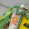 Robe de robe en lin tendance robe 2024 Robe de chemise de vacances à la taille de ceinture mince imprimée pour femmes