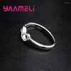 Anelli a grappolo 925 Anello d'argento sterling carino Sweet Romanmi Romano Fiore Forma Regalo di Natale per ragazza Student Girlfriend